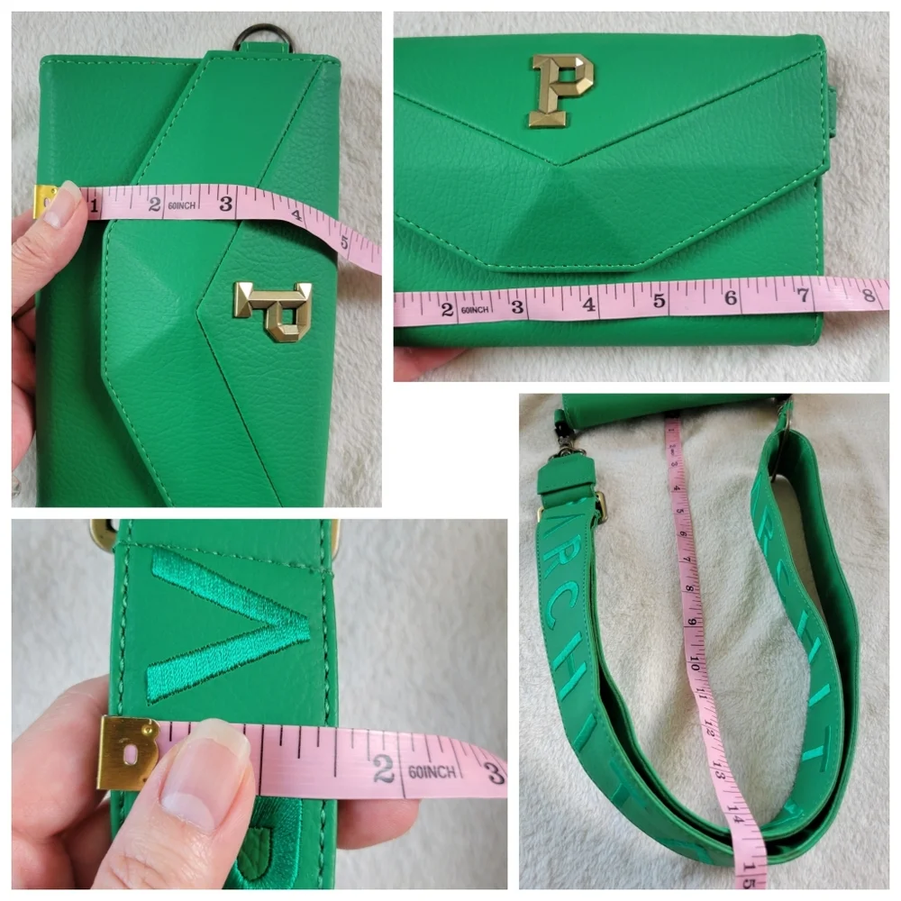 Parchita | Vibrant Kelly Green PVC Mila Wallet Crossbody Bag